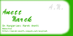 anett marek business card